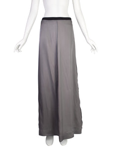 Martin Margiela Vintage AW1995 Deconstructed 'Lining' Inside Out Steely Grey A Line Maxi Skirt