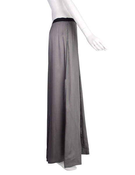 Martin Margiela Vintage AW1995 Deconstructed 'Lining' Inside Out Steely Grey A Line Maxi Skirt