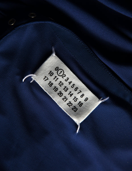 Martin Margiela Vintage SS 2009 Ball Snap Button Blue Jersey Dress