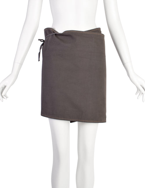 【MAISON MINED】22FW★ MONOCHROME OVER WRAP SKIRT 메종미네드 SUPER_WOMEN ITEM - (W) MONOCHROME OVER WRAP SKIRT