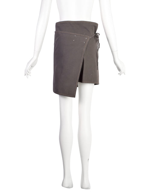 スカート Maison Margiela Light Grey Cotton Twill Midi Skirt Maison Margiela: Women's Midi Skirt (Grey) | DSMNY E-SHOP
