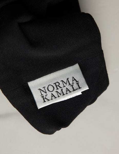 Norma Kamali OMO Vintage Black Racer Back Crop Top