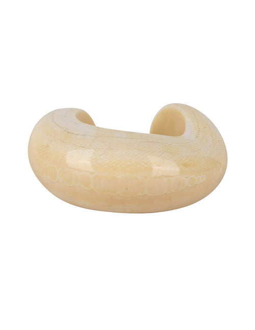 Patricia Von Musulin Vintage Sculptural Carved Ivory Cuff  display picture 2