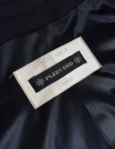 Plein Sud Vintage 1990s Black Longline Zip Up Jacket