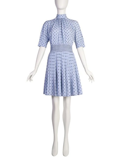blue prada dress Prada Pleated Poplin Dress | Blue