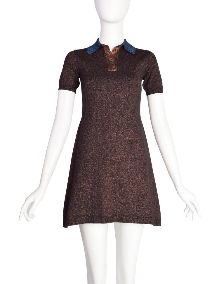 prada brown dress Gathered crpe satin slip dress in brown - Prada