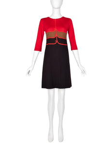 Roberta di Camerino Vintage 1960s Trompe L'oeil Mod Mini Dress