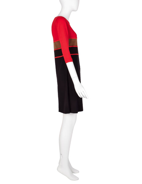 Roberta di Camerino Vintage 1960s Trompe L'oeil Mod Mini Dress