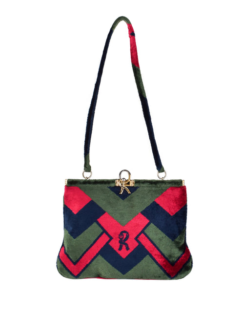 Roberta di Camerino Vintage 1970s Red Blue and Green Geometric