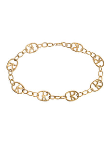 Roberta di Camerino Vintage 1970s Chunky Oversized R Logo Chain Belt