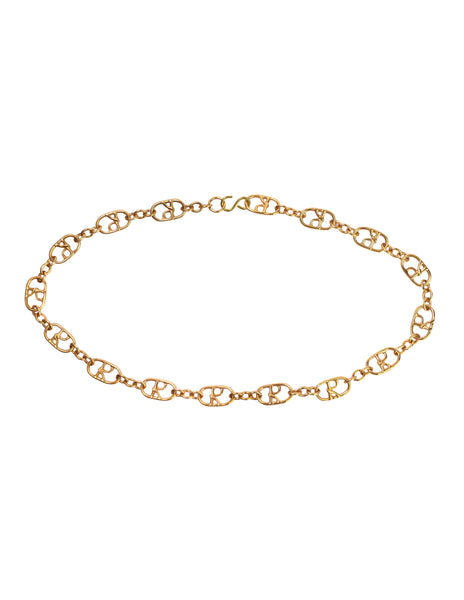 Roberta di Camerino Vintage 1970s Golden R Logo Emblem Chain Belt