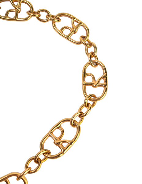 Roberta di Camerino Vintage 1970s Golden R Logo Emblem Chain Belt