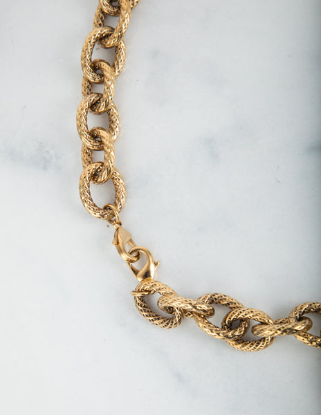Roberto Cavalli Vintage Flower and Bumble Bee Chain Necklace / Belt