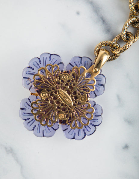 Roberto Cavalli Vintage Flower and Bumble Bee Chain Necklace / Belt