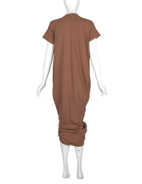 Romeo Gigli Vintage c. 1987 Terracotta Twisted Knot Dress