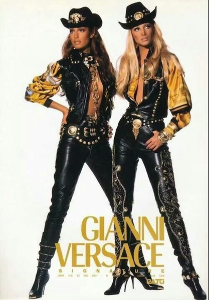 Gianni Versace Vintage AW 1992 Miss S&M Iconic Black Leather Studded Buckle Bondage Boots