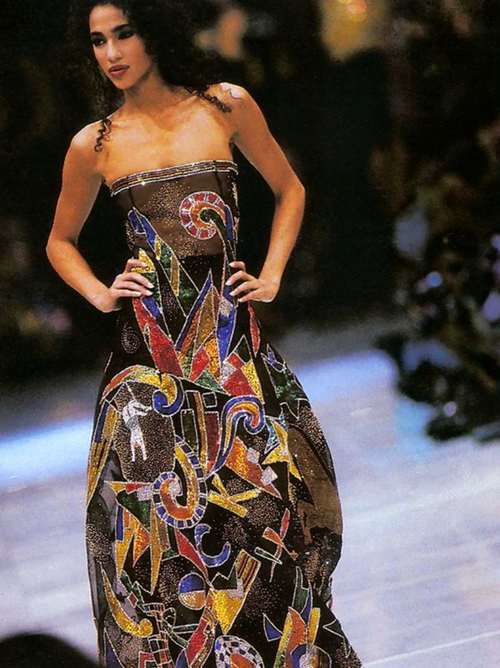Gianni Versace Vintage AW 1989 COUTURE Sparkly Beaded Embellished