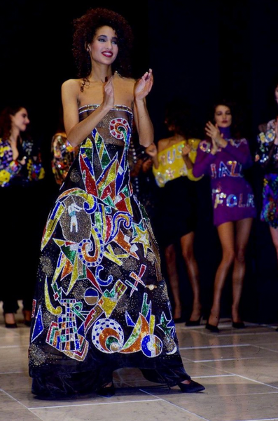 Gianni Versace Vintage AW 1989 COUTURE Sparkly Beaded Embellished Circus Top