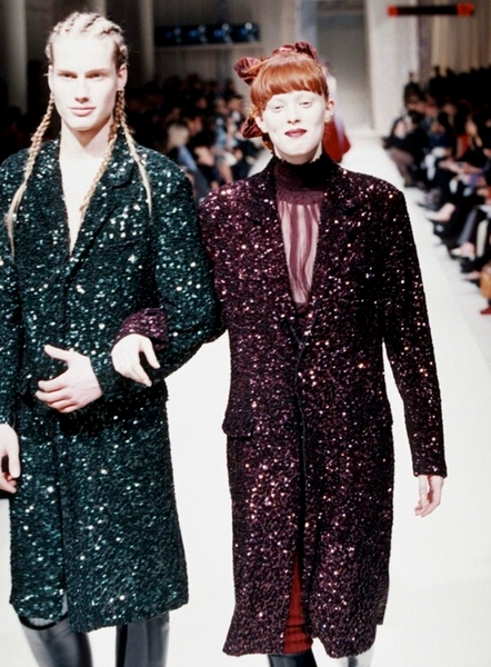 Jean Paul Gaultier Vintage AW 1999 Forest Green Heavily Sequined Skirt