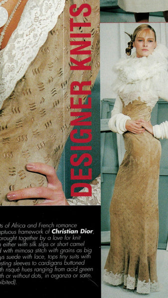 Christian Dior by John Galliano Vintage AW 1999 Beige Suede and Lace Gown