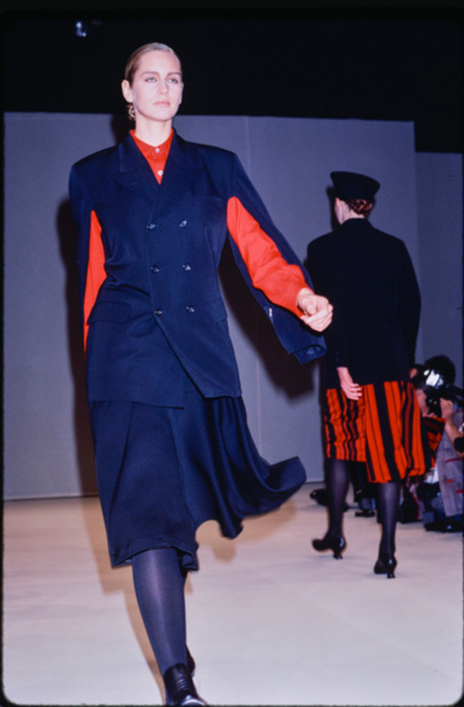 Comme des Garcons Vintage AW 1988 Iconic Black Wool Split Arm Vent Bla Amarcord Vintage Fashion