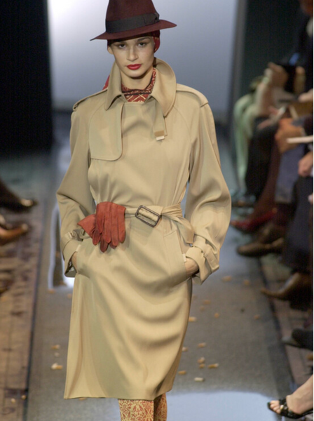 Jean Paul Gaultier Vintage AW 2000 Multicolor Patchwork Mixed Print Mesh and Wool Cardigan with Attached Scarf