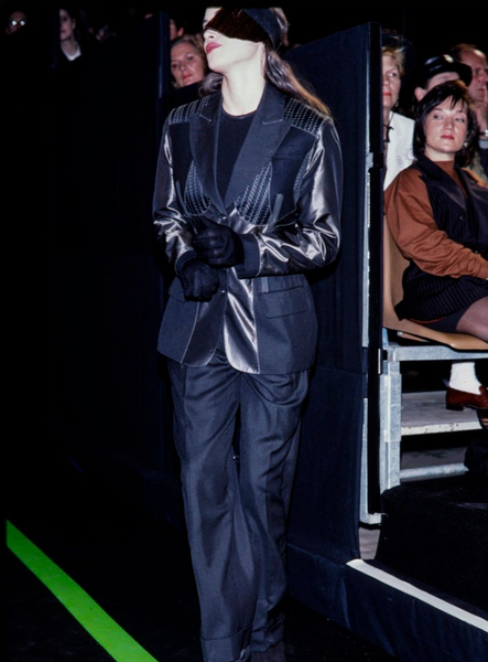 Jean Paul Gaultier Vintage AW 1989 Patchwork Silk Wool Blazer Jacket