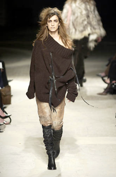 Ann Demeulemeester Vintage AW 2002 Brown Wool Oversized Sweater