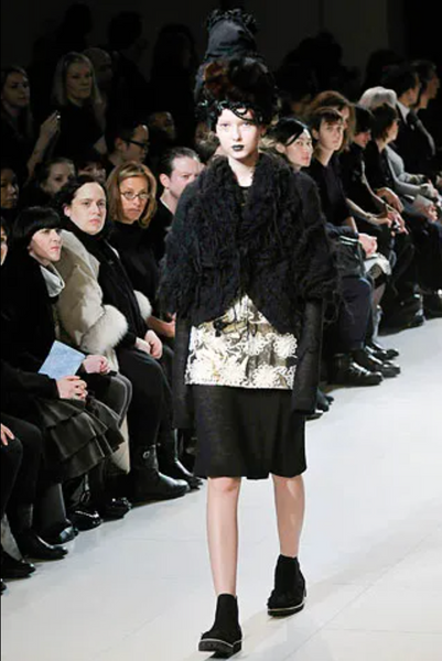TAO Comme des Garcons Vintage AW 2008 Black Wool Ruffle Bolero Jacket