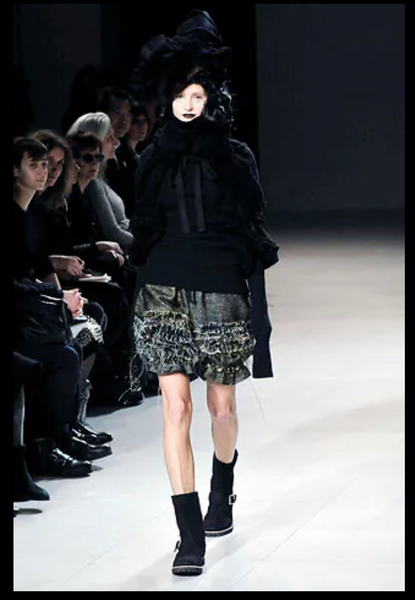 TAO Comme des Garcons Vintage AW 2008 Black Wool Ruffle Bolero Jacket