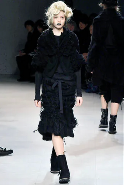 TAO Comme des Garcons Vintage AW 2008 Black Wool Ruffle Bolero Jacket