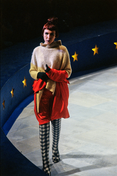 Jean Paul Gaultier Vintage AW 1991 Red Wool Continuous Convertible Cardigan Sweater Dress