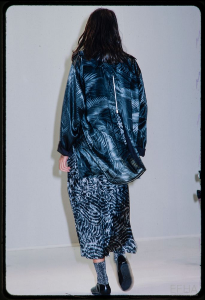 Yohji Yamamoto Vintage SS 1985 Tropical Palm Print Rayon Skirt