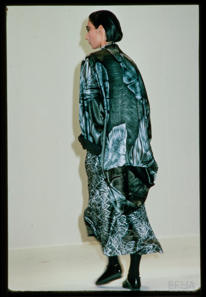 Yohji Yamamoto Vintage SS 1985 Tropical Palm Print Rayon Skirt
