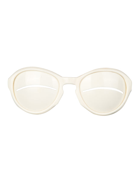 Solflex Vintage 1960s Italian White Novelty Sunglasses