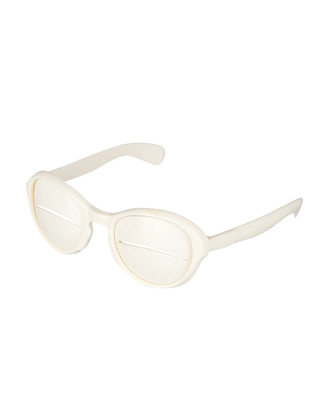 Solflex Vintage 1960s Italian White Novelty Sunglasses