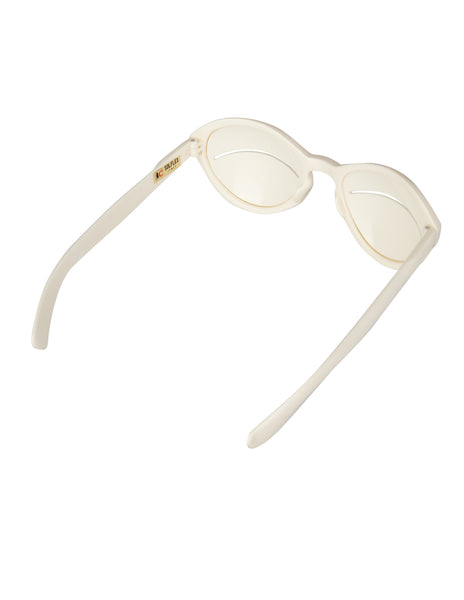 Solflex Vintage 1960s Italian White Novelty Sunglasses