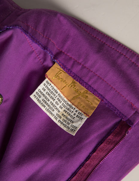 Thierry Mugler Vintage SS 1980 Purple and Orange Detachable Ruffle Skirt