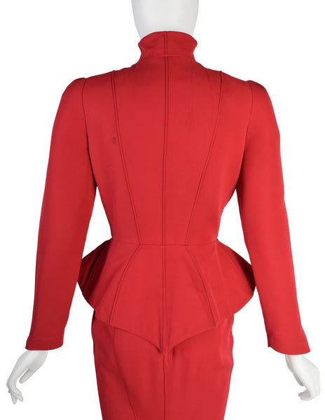 Thierry Mugler Vintage AW1988 Les Infernales Iconic Inferno Vamp Jacket Skirt Suit