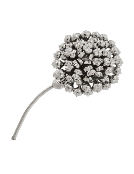 Gianni Versace Vintage Oversized Silver Dandelion Flower Brooch