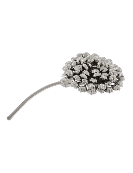 Gianni Versace Vintage Oversized Silver Dandelion Flower Brooch