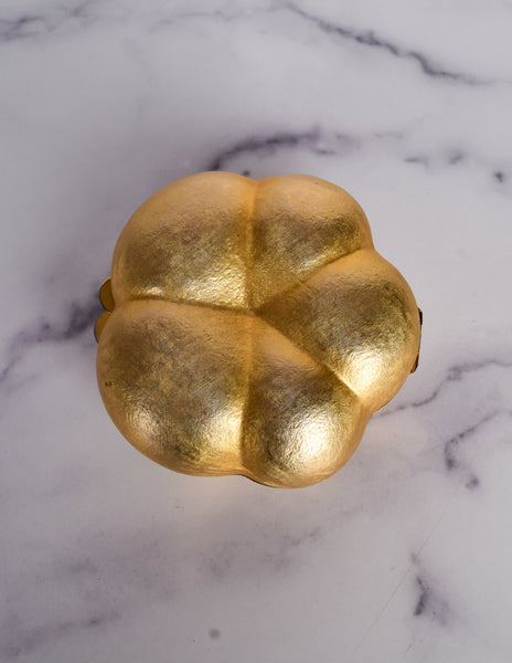 Vintage 1960s Italian Figural Golden Tomato Mini Clutch Shoulder Bag