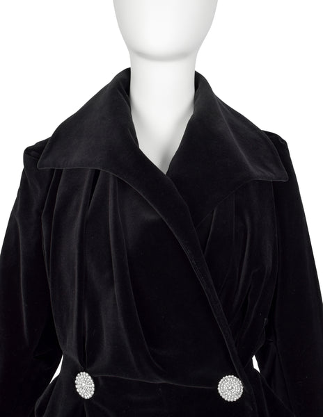 Vivienne Westwood Couture Vintage AW 1997 Black Velvet Jacket and Pant Suit