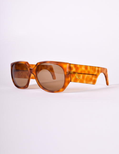 Valentino Vintage Rare Blonde Tortoise Ultra Wide Arm 543  display picture 2