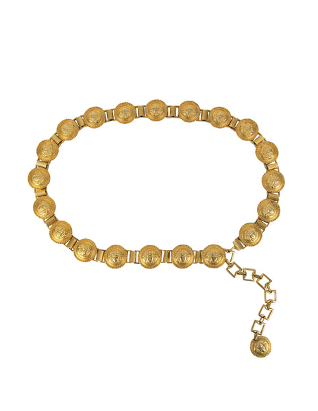 Gianni Versace Vintage 1990s Medusa Coin Medallion Belt