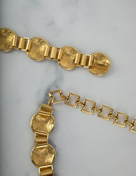 Gianni Versace Vintage 1990s Medusa Coin Medallion Belt