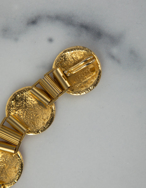 Gianni Versace Vintage 1990s Medusa Coin Medallion Belt
