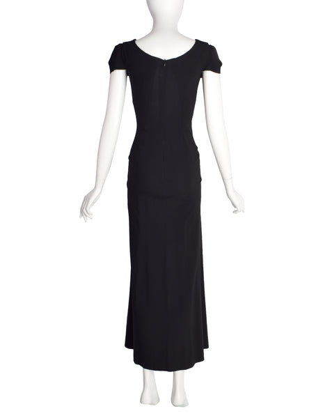 Vivienne Westwood Vintage Black Draping Corseted Trumpet Gown