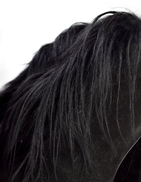 Vivienne Westwood by Andreas Kronthaler AW 2013 Black Suede & Faux Fur Platform Ankle Boots