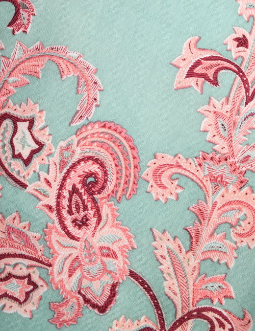Vivienne Westwood Vintage 1990s Pink and Mint Embroidered Vivienne Westwood Vintage 1990s Pink and Mint Embroidered